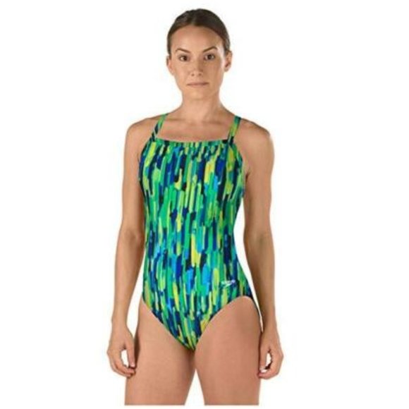 Speedo Spiral Curve Remix Flyback Swimsuit - Picture 1 of 2